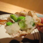 神保町 傳 - 枝豆とお酒で炊いたもち米でシンプルに。