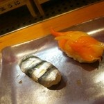 江戸前 寿し政 - 新子と青柳どっちも4枚つけ