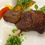 レストラン　イイジマ - 常陸牛ステーキ（サーロイン50g・フィレ50g）