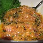 創作料理  ぷく福 - ねぎとろユッケ混ぜた状態