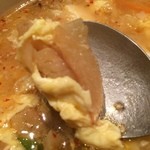 さんか亭 - 【2015年06月】プゴクランチには、たっぷりのプゴ（干しスケトウダラ、写真参照）が入って煮込まれ、味わい深く優しい味わいです。