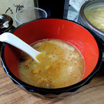 麺や　福座 - 2015年7月5日(日)　夏季限定第一弾！「鴨の釜あげラーメン」(温・大盛)1100円　つけ出汁