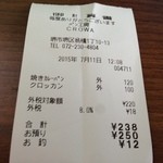 CROWA - H.27.7.11.昼 レシート