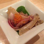 Espetalia - H.27.5.16.夜 おつきだしは、アワビのマリネ(的なもの)