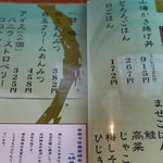 しょうね家 - メニュー