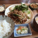 ＃802 CAFE&DINER - 日替わり定食（生姜焼き）　880円