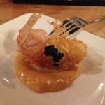 Espetalia - H.27.6.29.夜 本日の原価率100%のおつきだしは、スカンピのフリット 300円