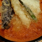 Kushi Tempura Dandanya - 焼き味噌つき冷やし天丼なななめから