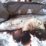 びすとろ希味 - 鮎のホイル包み焼き生ハム入り ビネガーソース