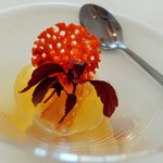 エスキス - 前菜1（ホタテ〜柑橘系のジュレで）