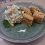 季節料理 魚竹 - 玉子焼きとポテトサラダ盛＠８００円【2015-7】