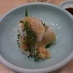 季節料理 魚竹 - あじ自家製昆布〆刺身　アップ＠９００円【2015-7】