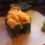 創作和食敬三 - 根室産のばふんウニ