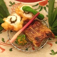 紀尾井 なだ万 - 鱧梅じそ揚げ、かます照り焼き♪お料理も接客もさすがのなだ万です。