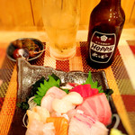 ことぶき亭 - お刺身とホッピーで癒しの時間（笑）