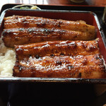うなぎの緒里 - 2015年7月中旬 特うな重 ¥2,200   鰻が1匹入っています。