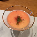 じどりや 穏座 - とうもろこしのムースとスイカのソース、だったはず（笑）