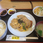 鮎味亭 - カツとじ定食 ちょっと味濃い目
            ご飯大盛りプラス50円