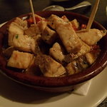 メカジキとセミドライトマトのアヒージョ