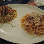 ラ・フレッチャ - ディナー　仔牛のローマウ風パスタ・自家製オイルサーディンのパスタ