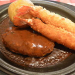 神田グリル - ハンバーグ＆エビフライS(1380円外）