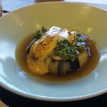 京都和久傳 - 焼きなすの鼈甲餡かけ、花山椒