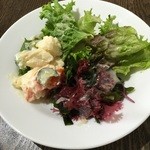 上野幌キッチン60 - おかわりサラダは海藻です。