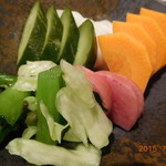 魚の納屋 - お新香ハーフ