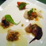 レストラン エヌ.ルトゥール - 鮮魚達のカルパッチョ仕立て土佐醤油ソース