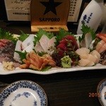 魚の納屋 - 刺し盛り…これで850円(税別)！