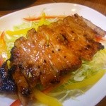 居酒屋 兀突骨 - 豚肉味噌漬け　ニンニク風味焼き