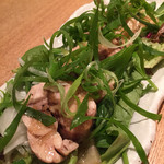 本町製麺所 天 - 蒸し鶏アンチョビサラダ かなり美味しいですよ