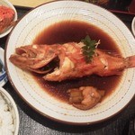 食堂 松月 - 煮魚定食（釣りワガ大）１，７５０円（税込）
