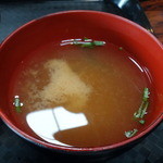 田子の浦港 漁協食堂 - しらす出汁の味噌汁