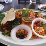 カーン・ケバブ・ビリヤニ - チキンビリヤニ。凄い盛りの良さ♪