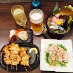 Shouya - チョイ吞みセットの一例です。串焼きは種類を選べます。一度、お試しあれ。