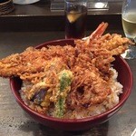 蔵前いせや - 2015年7月　海老穴子天丼1,500円