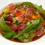 デザミ - 冷たいパスタと生ハムのガスパチョ仕立て（1,200円）