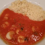 フォーハーツカフェ - シーフードトマトソースのクスクス添え2015,7