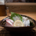 鎌倉 波平 - 刺身（しまあじ、はた、水だこ）