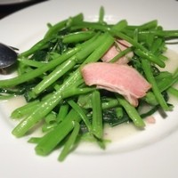 膳處漢ぽっちり - なんとか豚と空芯菜の炒めもの♪豚のブランドが思い出せない〜(><)とっても味が凝縮されてて柔らかいお肉だった♪