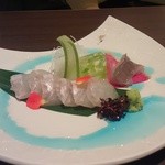 函館うに むらかみ - ヒラメ刺身