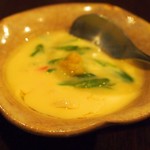 大根 - お通し　蟹とスナップエンドウの冷製卵豆腐