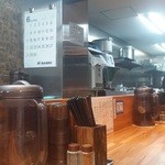 豚大学 - カウンター中心の店内です