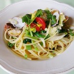 茨城レストラン　フェリチタ - PranzoBのパスタ「旬のアサリと地場野菜のスパゲティー」