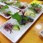くつろぎ亭ひこべえ  - 2015年6月　刺身盛り合わせ