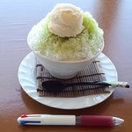 展望レストラン　アルトマーレ - かき氷（抹茶）アイスクリーム付き200円