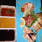 わおん - 朝引き森林鶏の刺盛り合わせ(砂ずり・ささみ・ももたたき)