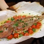 ラ ランテルナ ディ ジェノバ - 長崎産ホウボウの丸ごと紙包み焼き(2015.7)
