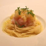 KAZAN - 山形県産 白桃と甘海老のフェデリーニ　(2015/06)